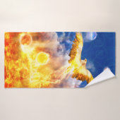 Phoenix Bird RISE BOVEN JE TROUBLES Badhanddoek (Badhanddoek)