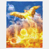 Phoenix Bird RISE BOVEN JE TROUBLES Fleece Deken (Voorkant)