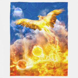Phoenix Bird RISE BOVEN JE TROUBLES Fleece Deken