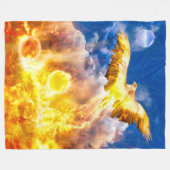 Phoenix Bird RISE BOVEN JE TROUBLES Fleece Deken (Voorkant (Horizontaal))