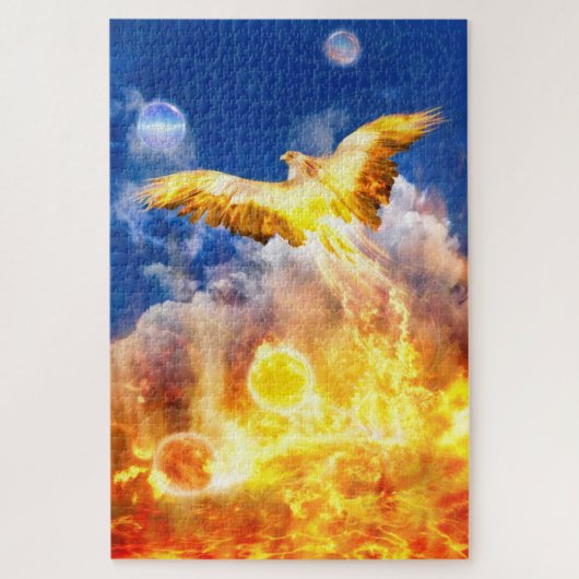 Phoenix Bird RISE BOVEN JE TROUBLES Legpuzzel (Verticaal)