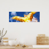 Phoenix Bird RISE BOVEN JE TROUBLES Poster (Keuken)