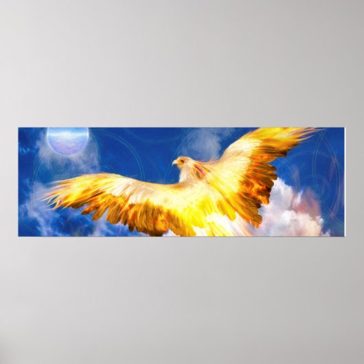 Phoenix Bird RISE BOVEN JE TROUBLES Poster (Voorkant)