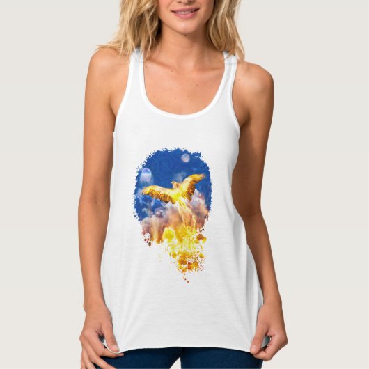 Phoenix Bird RISE BOVEN JE TROUBLES Tanktop (Voorkant)