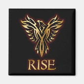 Phoenix Bird Rise Vierkante magneet (Voorkant)