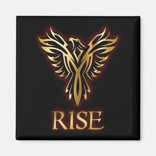 Phoenix Bird Rise Vierkante magneet (Voorkant)