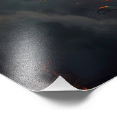 Phoenix Bird Rising met vlammen Foto Afdruk (Hoek)