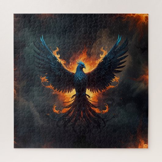 Phoenix Bird Rising met vlammen Legpuzzel (Verticaal)