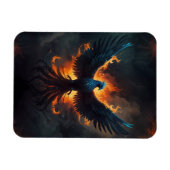 Phoenix Bird Rising met vlammen Magneet (Horizontaal)