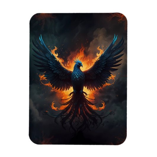 Phoenix Bird Rising met vlammen Magneet (Verticaal)