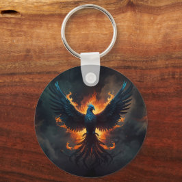 Phoenix Bird Rising met vlammen Sleutelhanger