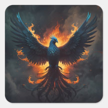 Phoenix Bird Rising met vlammen