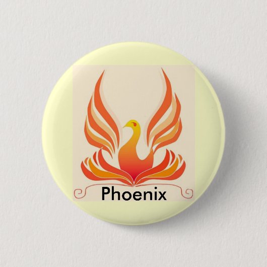Phoenix Bird Ronde Button 5,7 Cm (Voorkant)