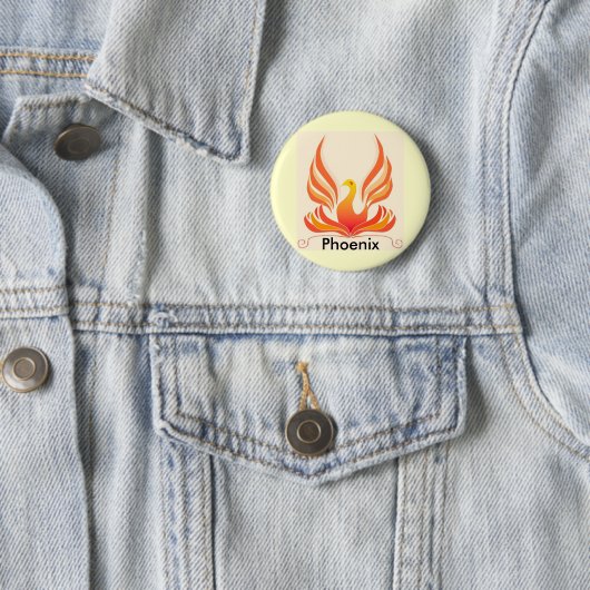 Phoenix Bird Ronde Button 5,7 Cm (In situ)