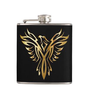 Phoenix Bird Wrapped Vinal Flask Heupfles