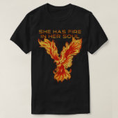 Phoenix Bird - ze heeft vuur in haar sol T-shirt (Design voorkant)
