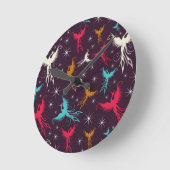 Phoenix Birds Figure Pattern Ronde Klok (Hoek)