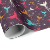 Phoenix Birds Figuur Patroon Cadeaupapier (Rol Hoek)