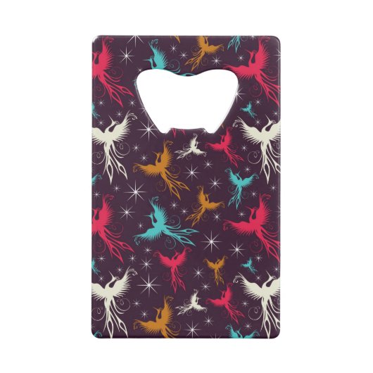 Phoenix Birds Figuur Patroon Creditkaart Flessenopener (Voorkant)
