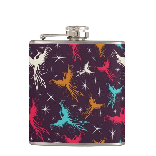 Phoenix Birds Figuur Patroon Heupfles (Voorkant)