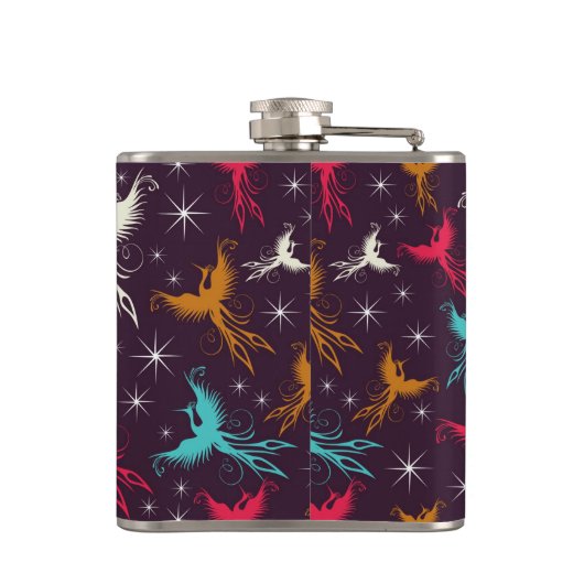 Phoenix Birds Figuur Patroon Heupfles (Achterkant)