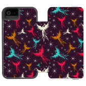 Phoenix Birds Figuur Patroon Incipio iPhone Portemonnee Hoesje (Agenda Open)