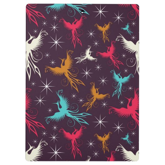 Phoenix Birds Figuur Patroon Klembord (Achterkant)