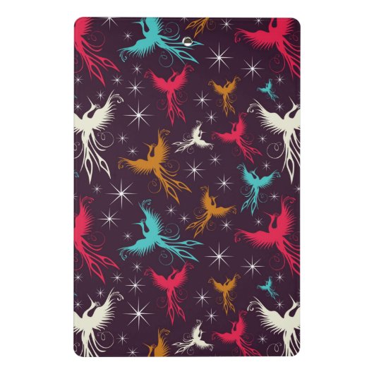 Phoenix Birds Figuur Patroon Mini Klembord (Achterkant)