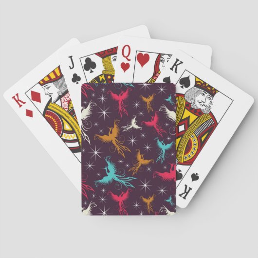 Phoenix Birds Figuur Patroon Pokerkaarten (Achterkant)