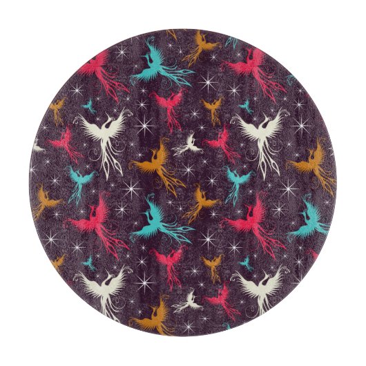 Phoenix Birds Figuur Patroon Snijplank (Voorkant)