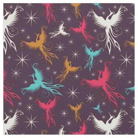 Phoenix Birds Figuur Patroon Stof (Close Up)