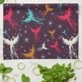 Phoenix Birds Figuur Patroon Theedoek (Gevouwen)