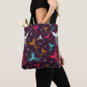 Phoenix Birds Figuur Patroon Tote Bag (Dichtbij)