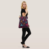 Phoenix Birds Figuur Patroon Tote Bag (Op model)