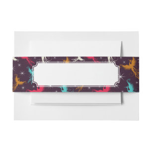 Phoenix Birds Figuur Patroon Uitnodigingen Wikkel