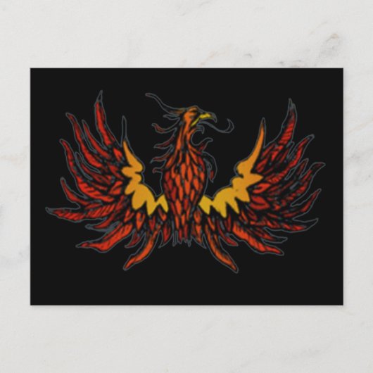 Phoenix Black Briefkaart (Voorkant)