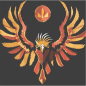 Phoenix Blaze: Exclusief Fire Bird-laptopontwerp Sticker (Voorkant)