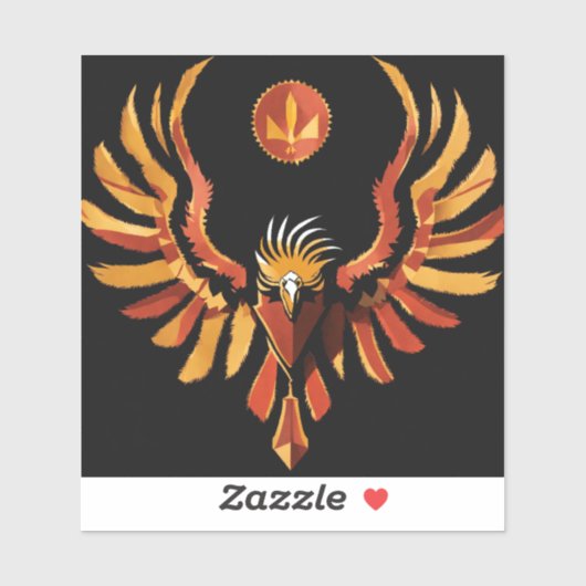 Phoenix Blaze: Exclusief Fire Bird-laptopontwerp Sticker (Vel)