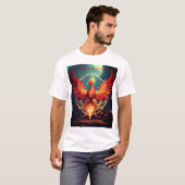 Phoenix Bloem Sigil - Fantasy D&D Cinematic Art P T-shirt (Voorkant volledig)