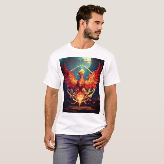 Phoenix Bloem Sigil - Fantasy D&D Cinematic Art P T-shirt (Voorkant volledig)