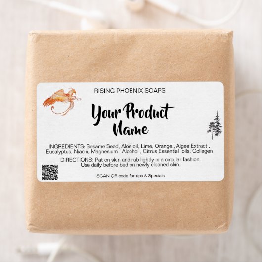 *~* Phoenix Body Cream Gezicht badzeep QR Etiket (Insitu)