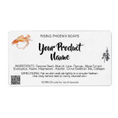 *~* Phoenix Bodycrème Gezicht Badzeep QR Etiket (Voorkant)