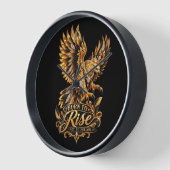 Phoenix Born to Rise Wandklok – Gouden Adelaar (Hoek)
