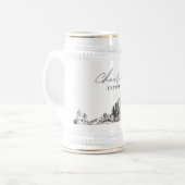 Phoenix Bridal Party Gift Skyline gepersonaliseerd Bierpul (Voorkant links)