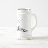 Phoenix Bridal Party Gift Skyline gepersonaliseerd Bierpul (Voorkant rechts)