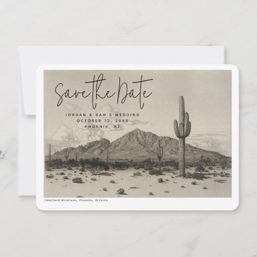 Phoenix Bruiloft Briefkaart Save the Date (Voorkant)