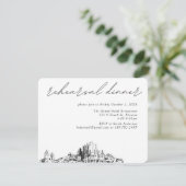 Phoenix bruiloft elegante repetitie diner informatiekaartje (Staand voorkant)