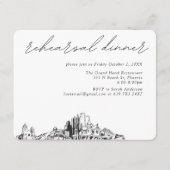 Phoenix bruiloft elegante repetitie diner informatiekaartje (Voorkant)