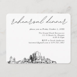 Phoenix bruiloft elegante repetitie diner informatiekaartje