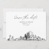 Phoenix Bruiloft Modern Save the Date Kaart (Voorkant)